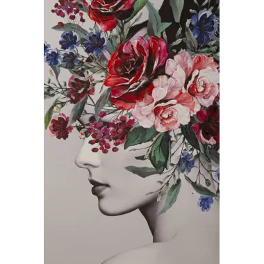 DRUKOWANY OBRAZ LADY FLOWER -A- 80x2,8x120 cm